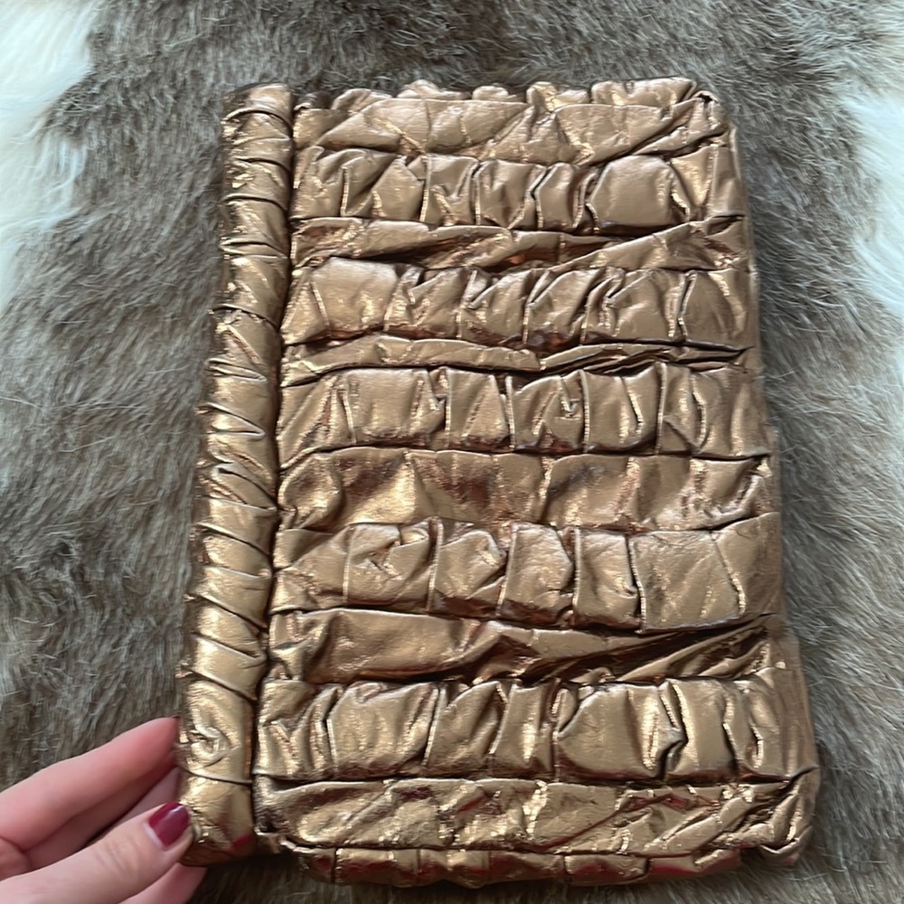 Vintage TIANA natural leather purse gold - Picture 3 of 6